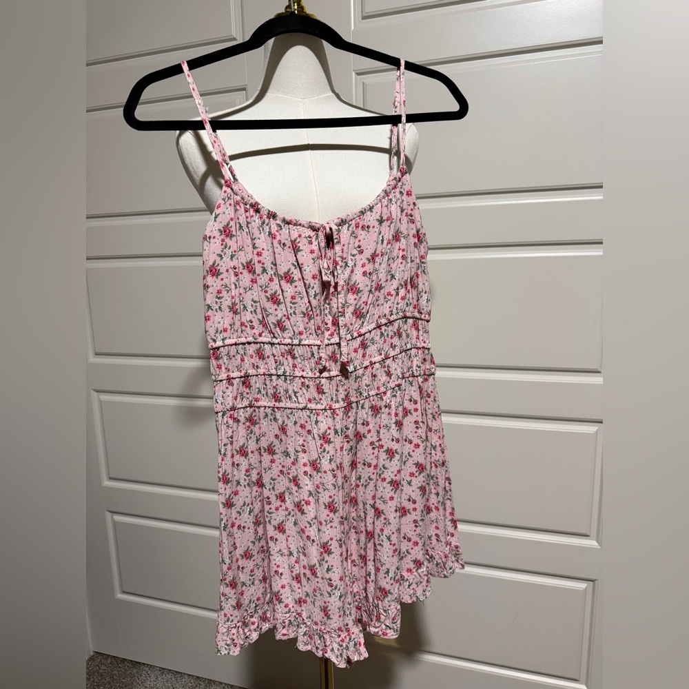 Trixxi Pink Floral Dress with Spaghetti Straps